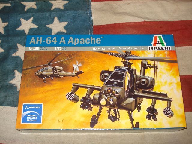 Italeri 159 1/72 Scale Model Attack Helicopter Kit U.S AH-64 A Apache IT-0159