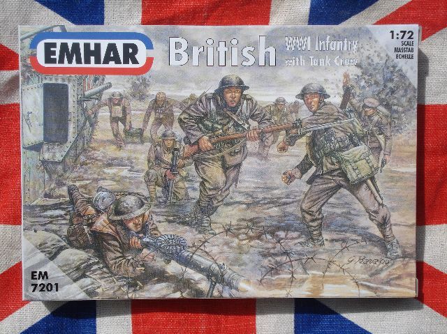 Unbekannt EMHAR EM7201 - Statuette 1/72 Fanteria Britannica E Equipaggio Carro WWI - 52 Pezzi