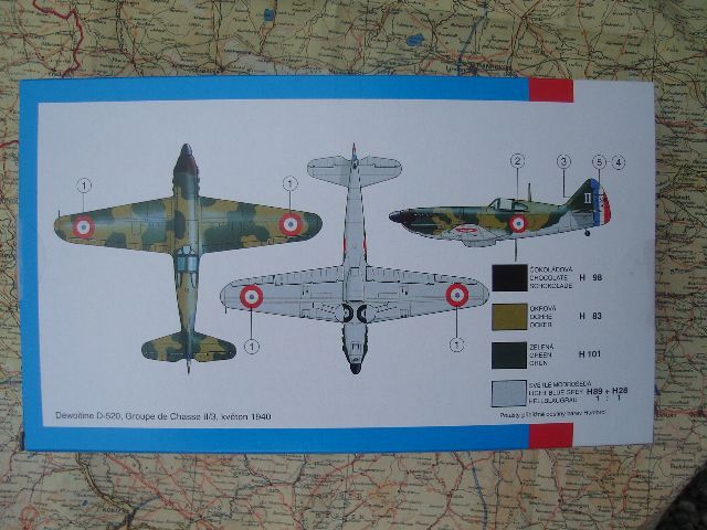 SM?R 48000837,Model Dewoitine D 520 1:72 11x14cm