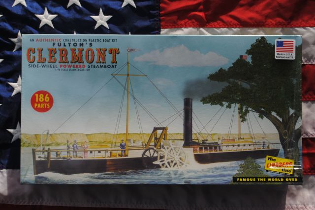 Lindberg HL200 FULTON'S CLERMONT side-wheel powered steamboat 1:96