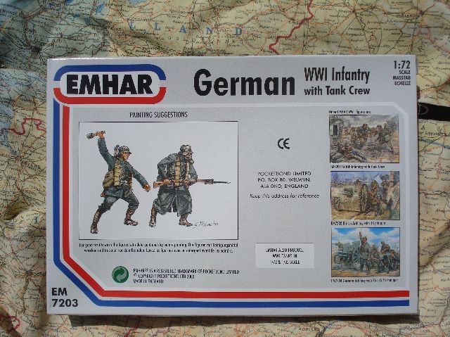 EMHAR 7203 German WWI Infanterie avec tank crew 1//72 plastique Scale Figure Modèles