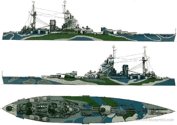 Tamiya 102  H.M.S. RODNEY Royal Navy Battleship WWII