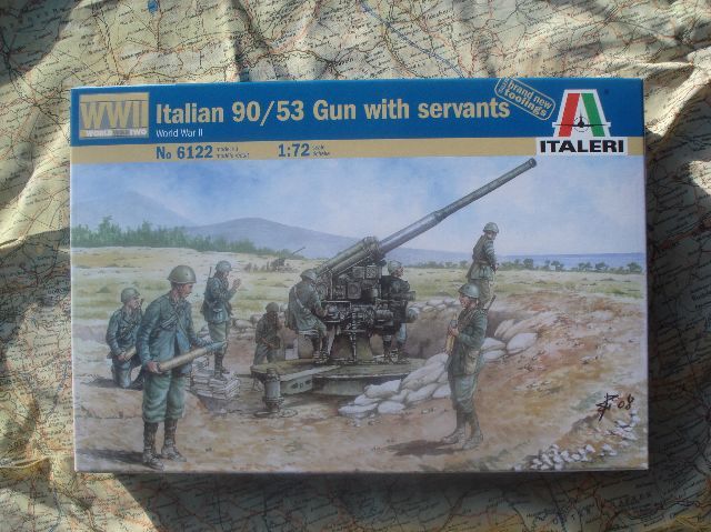Italeri 1/72 6122 WWII Italian 90/53 Heavy Gun with Crew