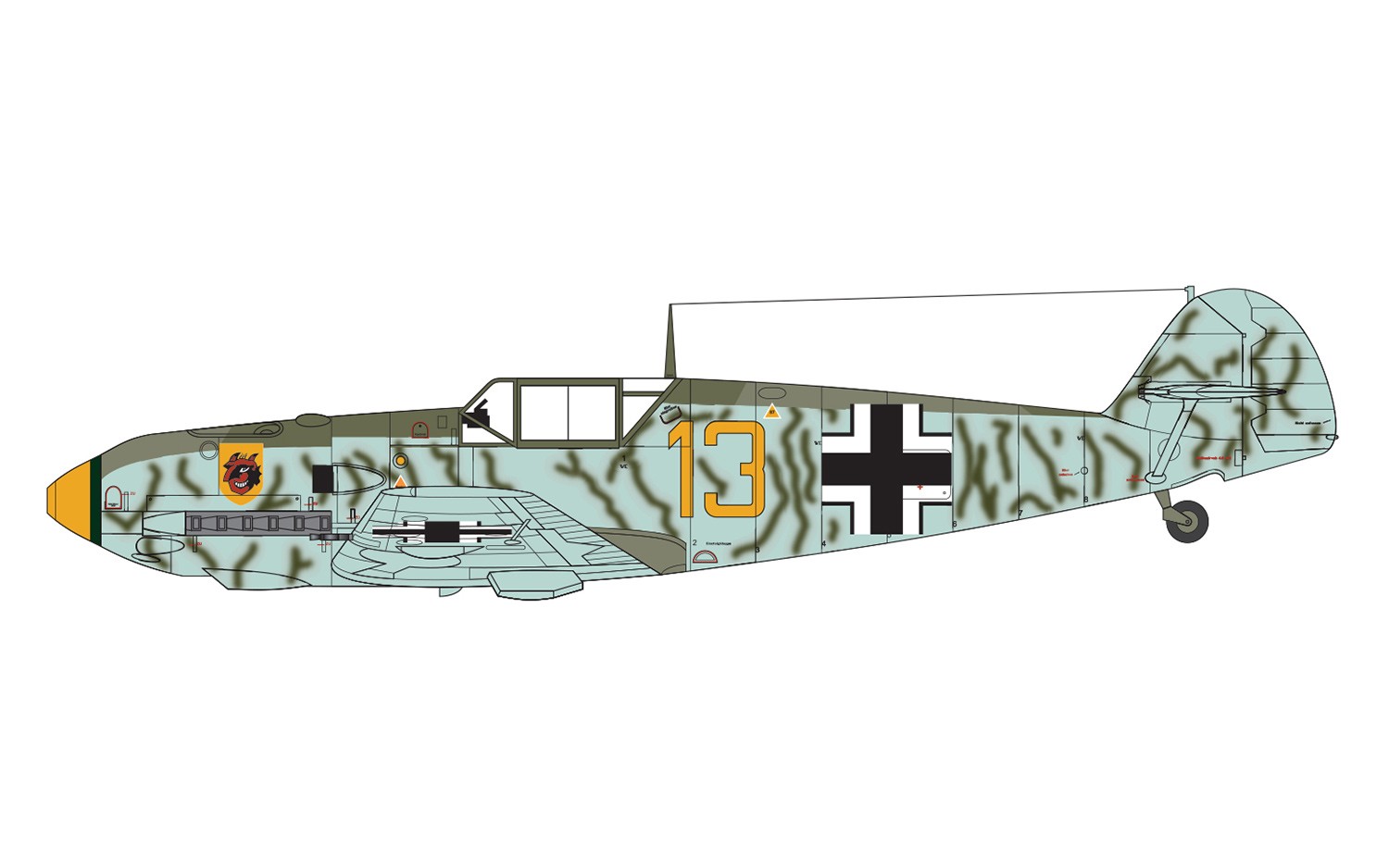 Airfix A01008A MESSERSCHMITT Bf109E-4