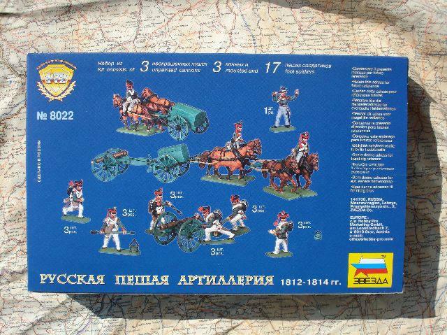 8022 Russian Foot Artillery 1812-1814 1/72 Zvezda 