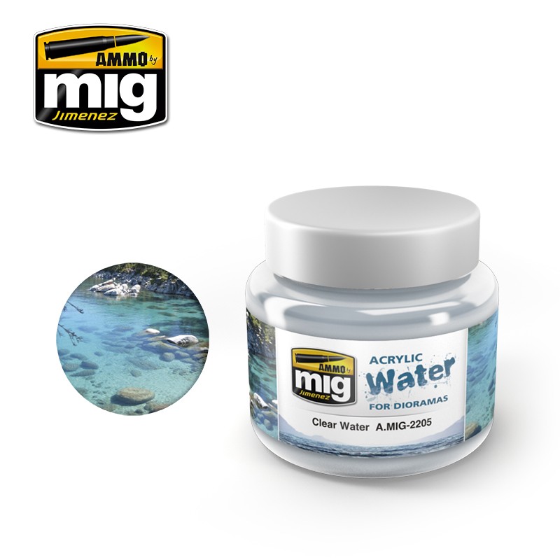 Ammo MIG A.MIG-2205 Clear Water Acrylic Water 'For diorama'
