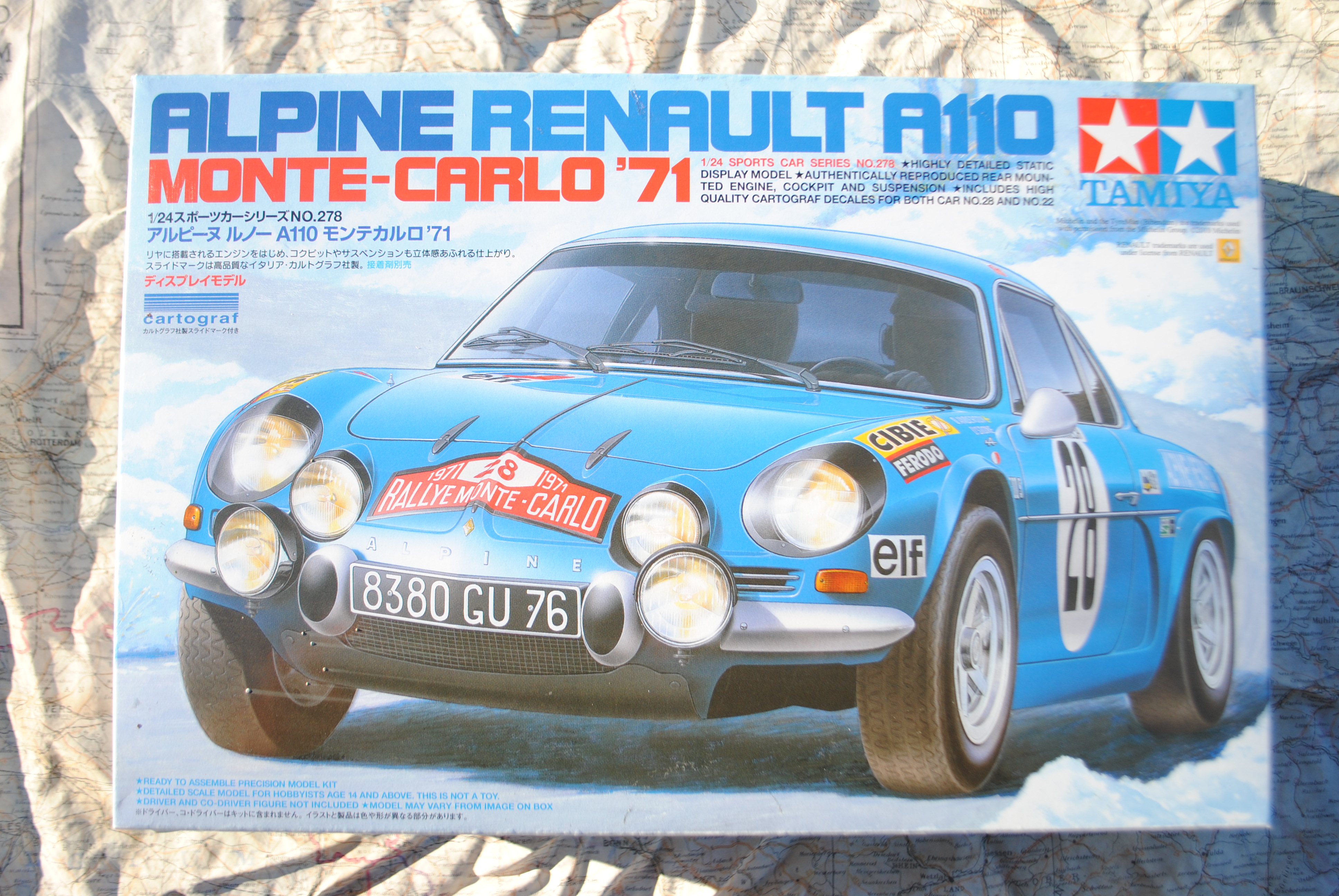 Tamiya 24278 1/24 Scale Model Car Kit Renault Alpine A110 1971 Monto Carlo Rally 