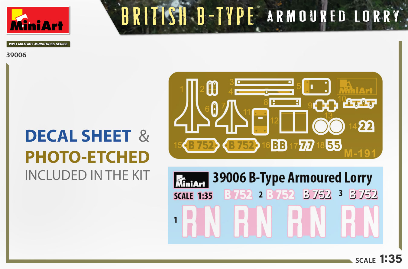 MiniArt 39006 BRITISH B-TYPE ARMOURED LORRY