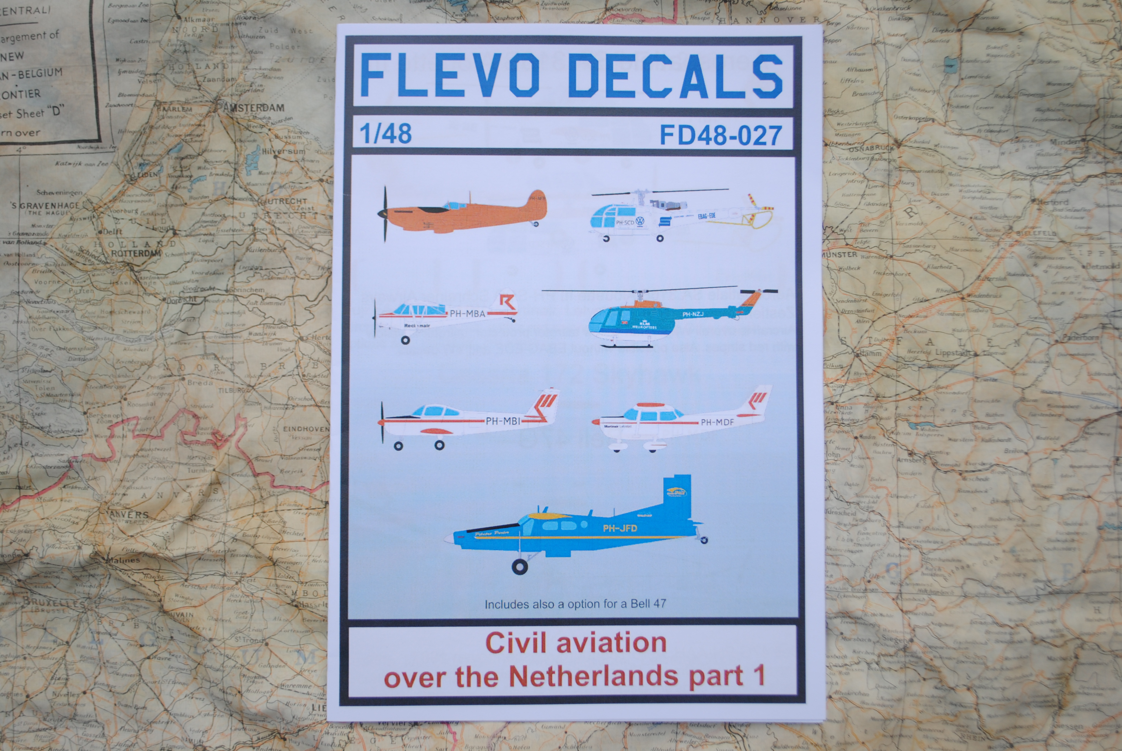 Flevo Decals FD48-027 Civil aviation over the Netherlands part 1
