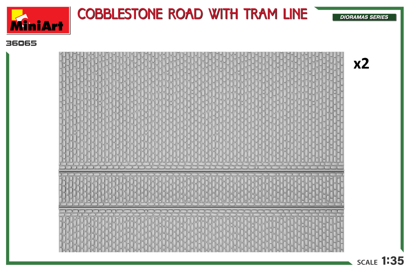 MiniArt 36065 COBBLESTONE ROAD WITH TRAM LINE