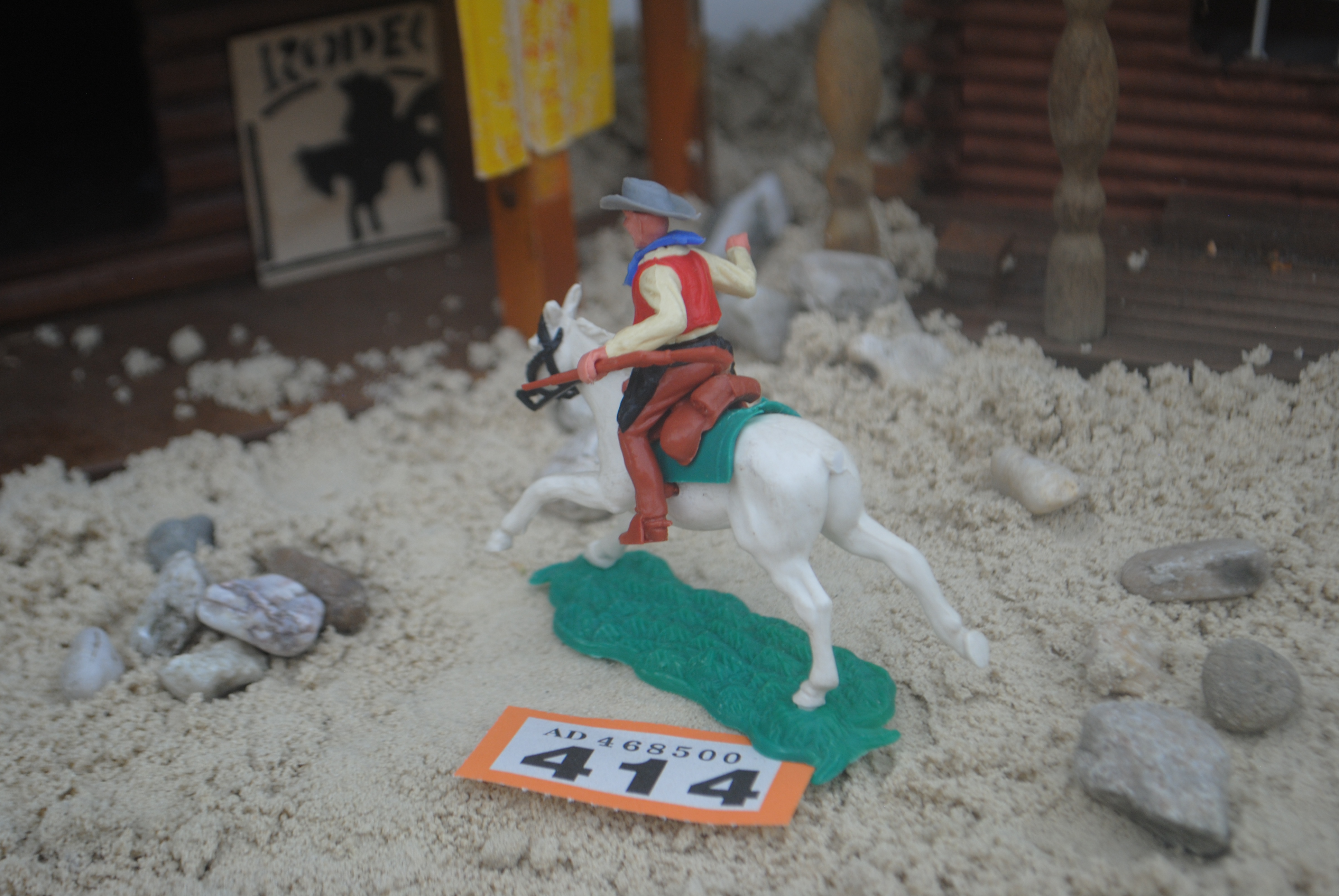 Timpo Toys O.414 Cowboy riding on horse 2nd version