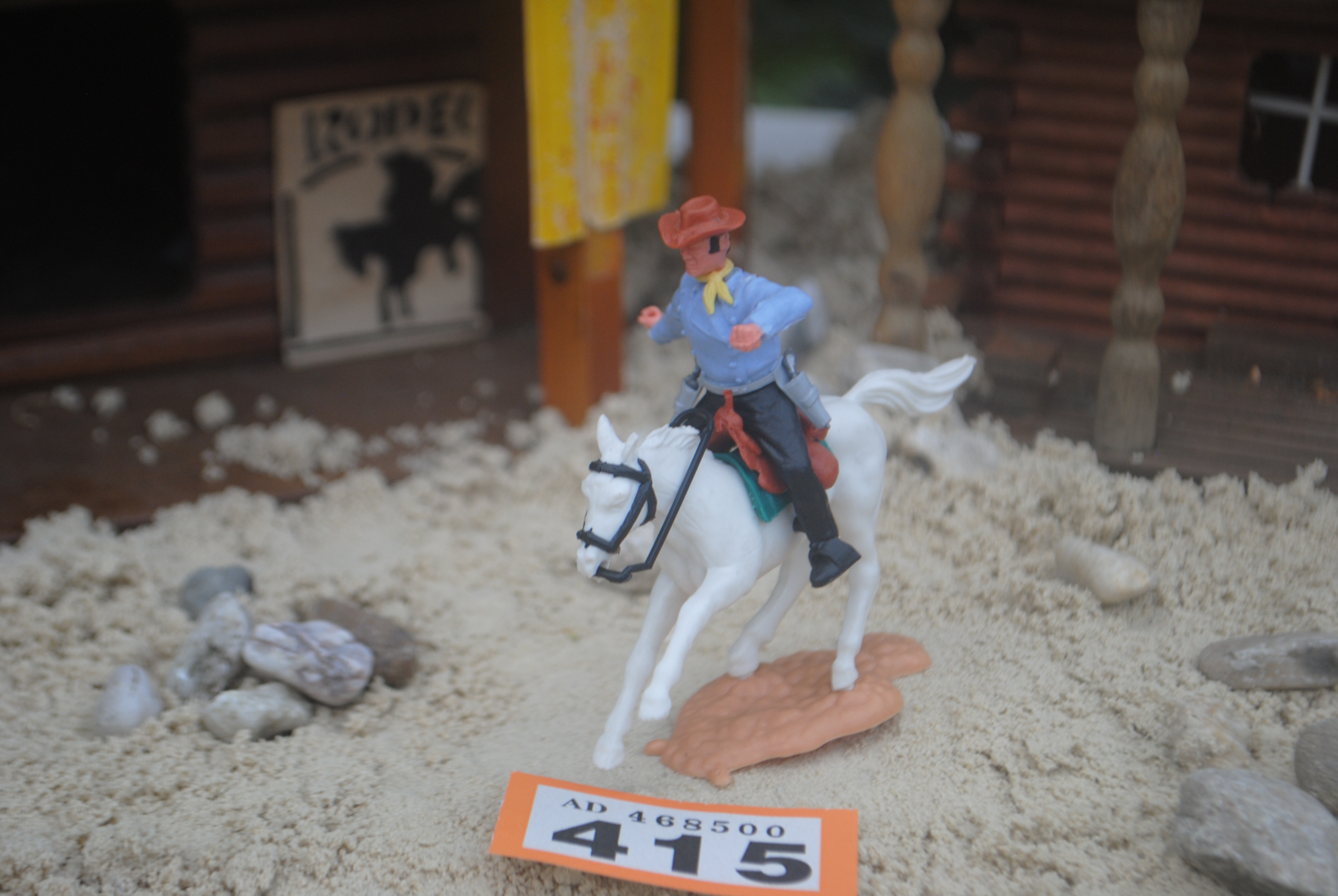 Timpo Toys O.415 Cowboy riding on horse 3rd version