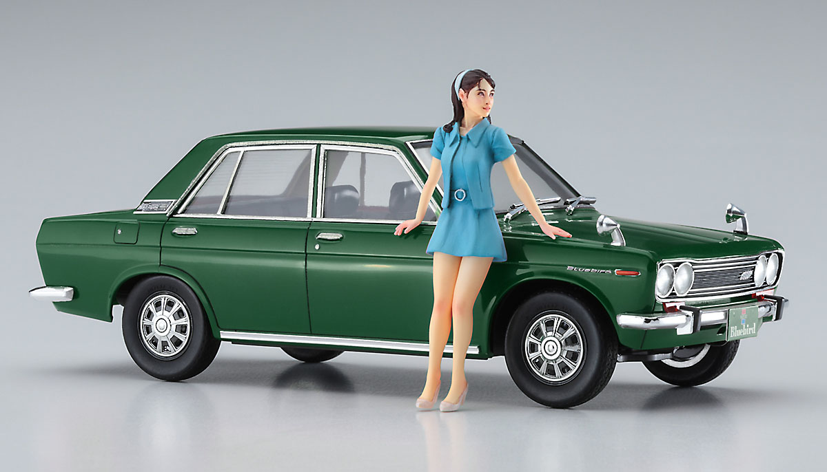 Hasegawa SP477 / 52277 Datsun Bluebird 1600 SS with 60's Girl Figure