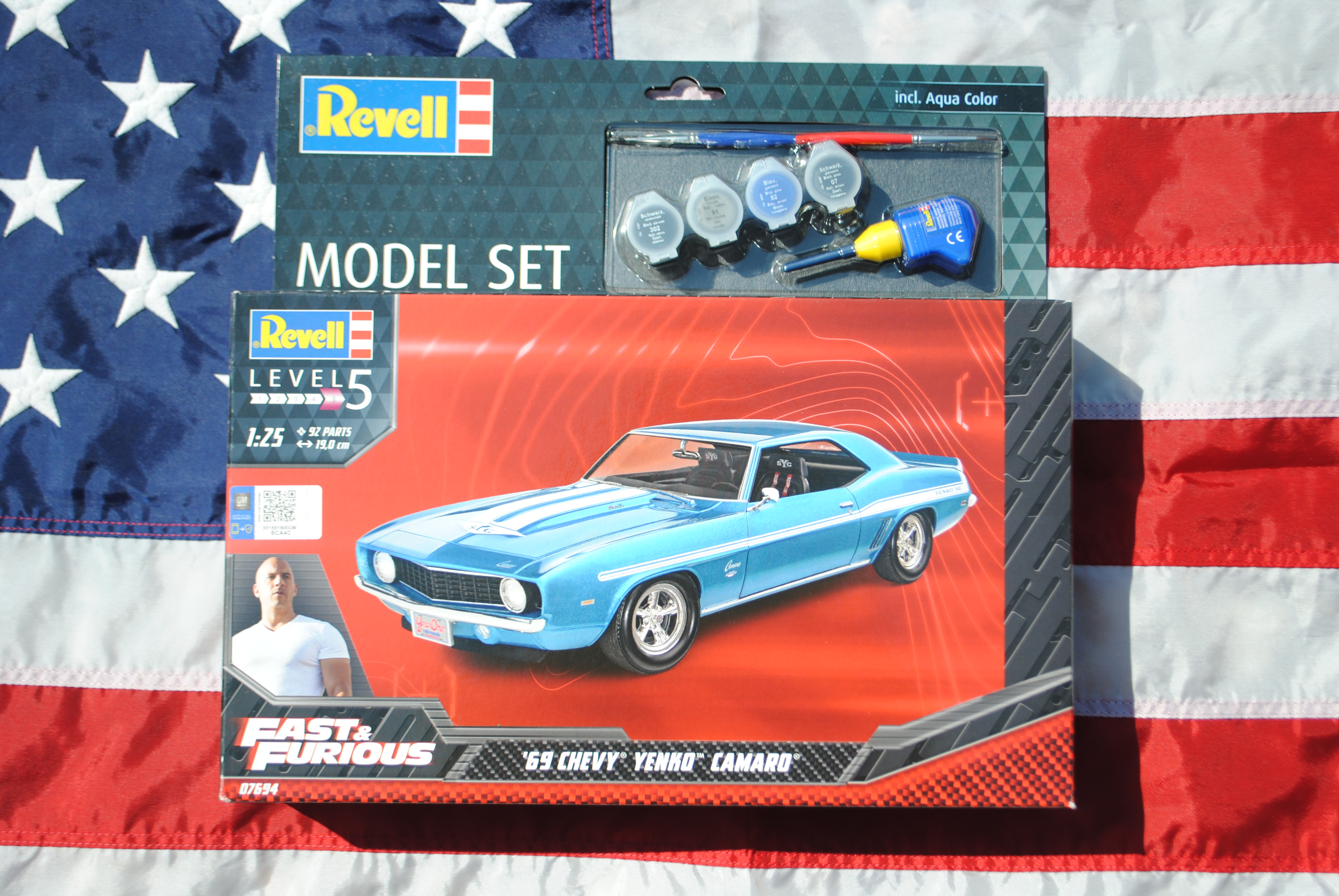 Germany Revell Ag 67694 Model Set Fast & Furious 1969 Chevy Camaro Yenko Incolore 
