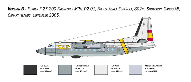 Italeri 1455 Fokker F-27 Maritime Patrol