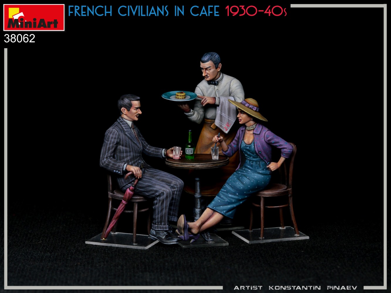 MiniArt 38062 FRENCH CIVILIANS IN CAFE 1930-40'S