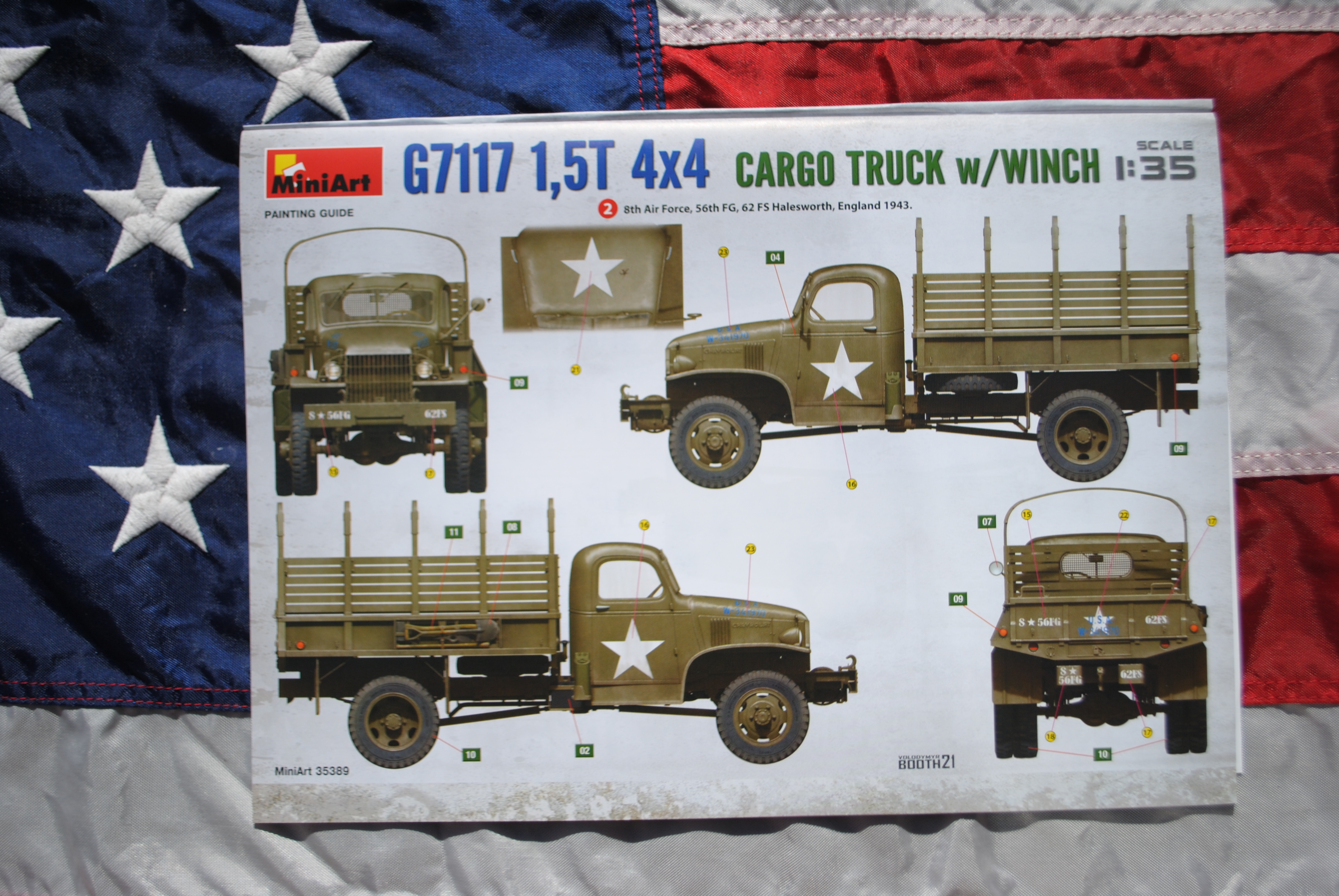 Mini Art 35389 G7117 1,5T 4×4 CARGO TRUCK w/WINCH