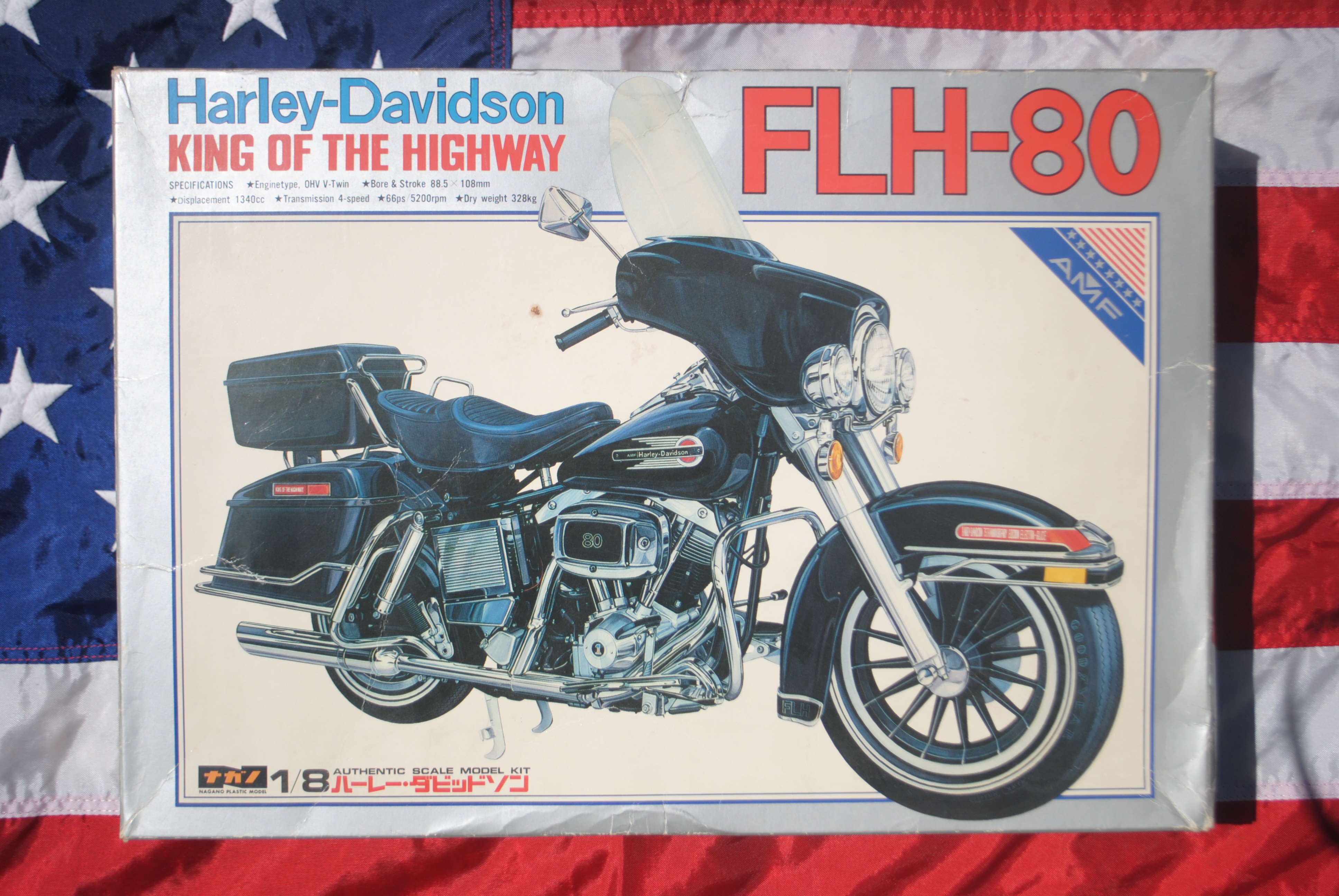 Nagano Plasic Model 1008 Harley-Davidson FLH-80 'King of the Highway' 