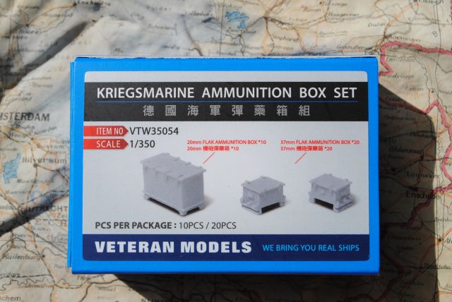 VETERAN 1/350 VTW-35054 GERMAN KRIEGSMARINE AMMUNITION BOX SET