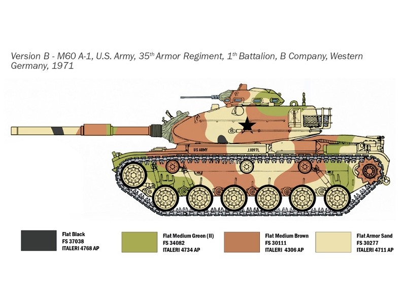Italeri 7075 M60A1 U.S. Army Tank