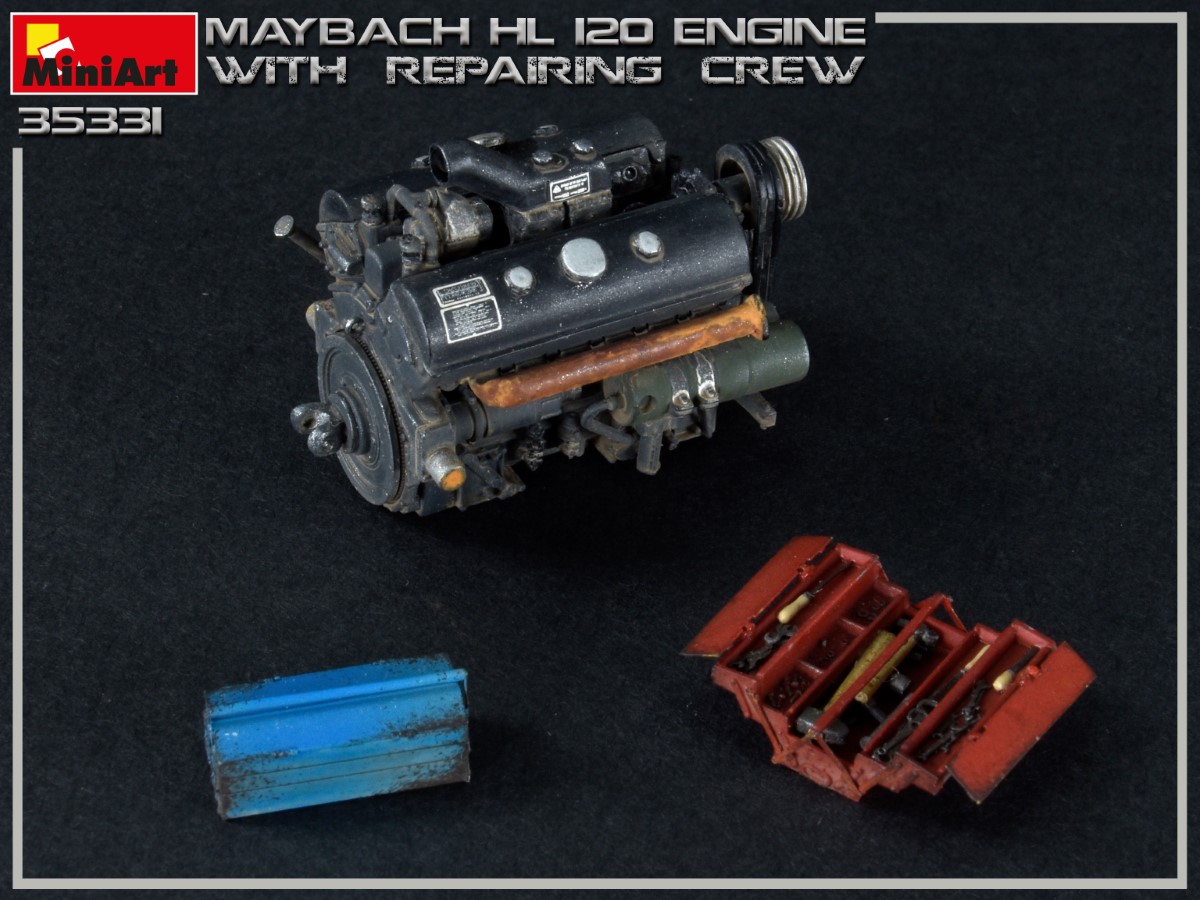 Mini Art 35331 MAYBACH HL 120 ENGINE for PANZER III/IV FAMILY with REPAIR CREW