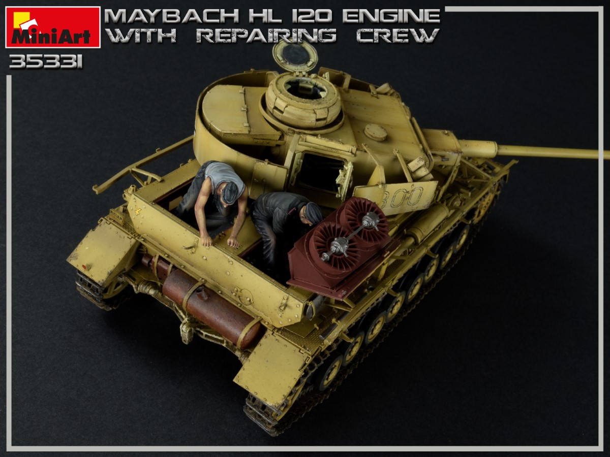 Mini Art 35331 MAYBACH HL 120 ENGINE for PANZER III/IV FAMILY with REPAIR CREW