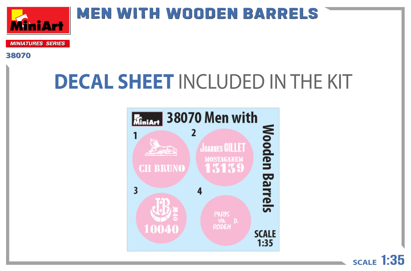 MiniArt 38070 Men with wooden Barrels
