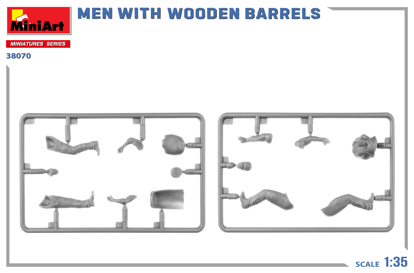MiniArt 38070 Men with wooden Barrels