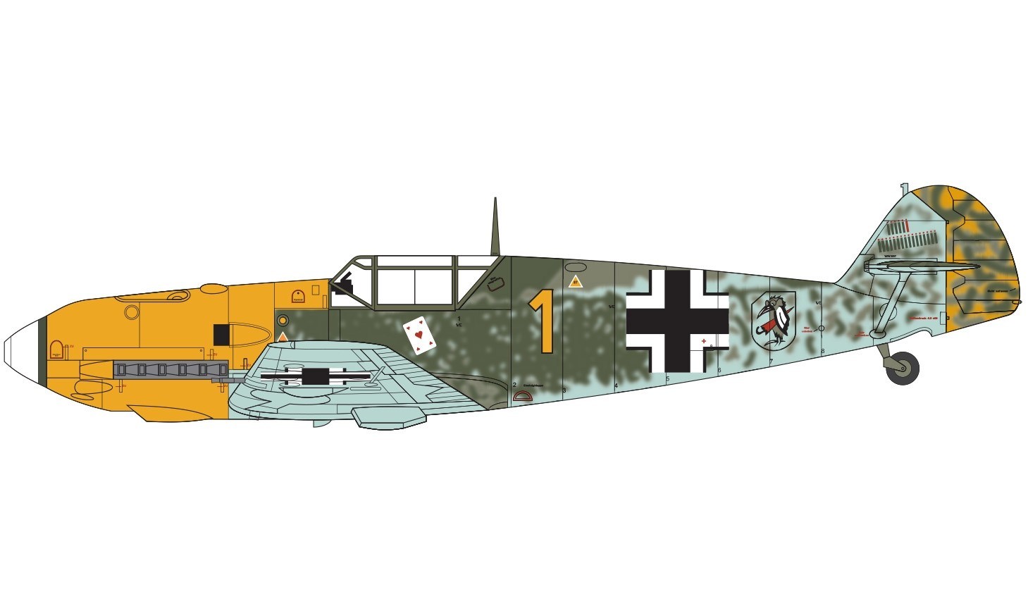 Airfix A051208 MESSERSCHMITT Bf109E-3/E-4