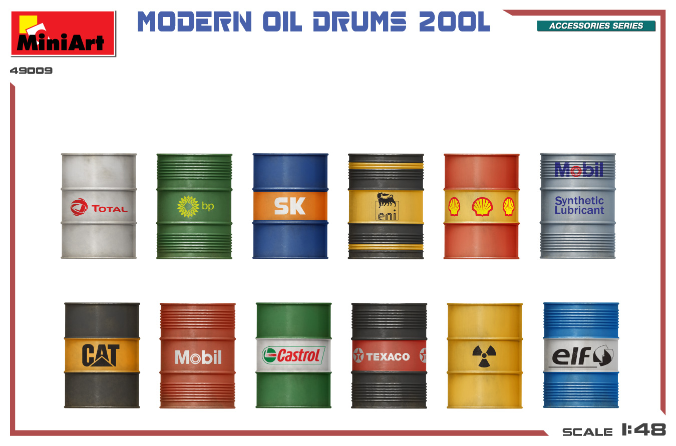 MiniArt 49009 Modern Oil Drums 200l