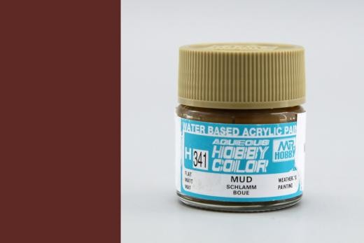 Mr. Hobby Aqueous Hobby Color H-341 Mud, Flat 10ml
