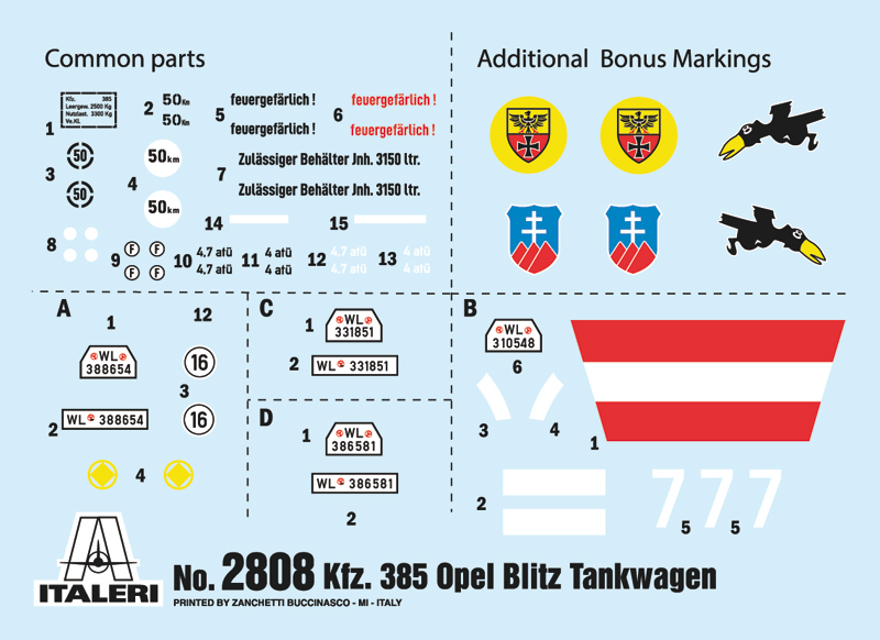 Italeri 2808 Opel Blitz Sd.Kfz.385 Tankwagen
