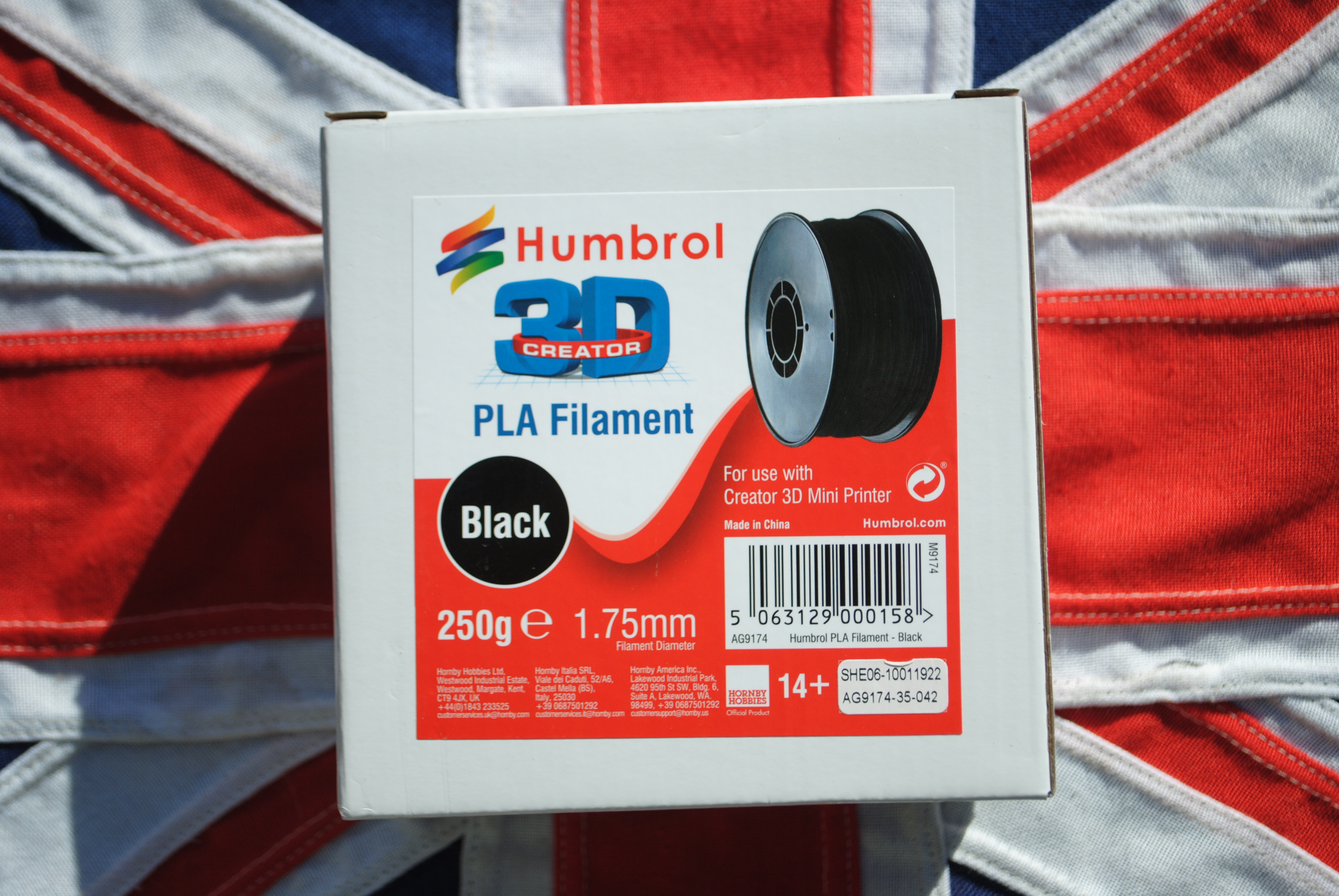 Humbrol AG9174 PLA Filament 'Zwart'