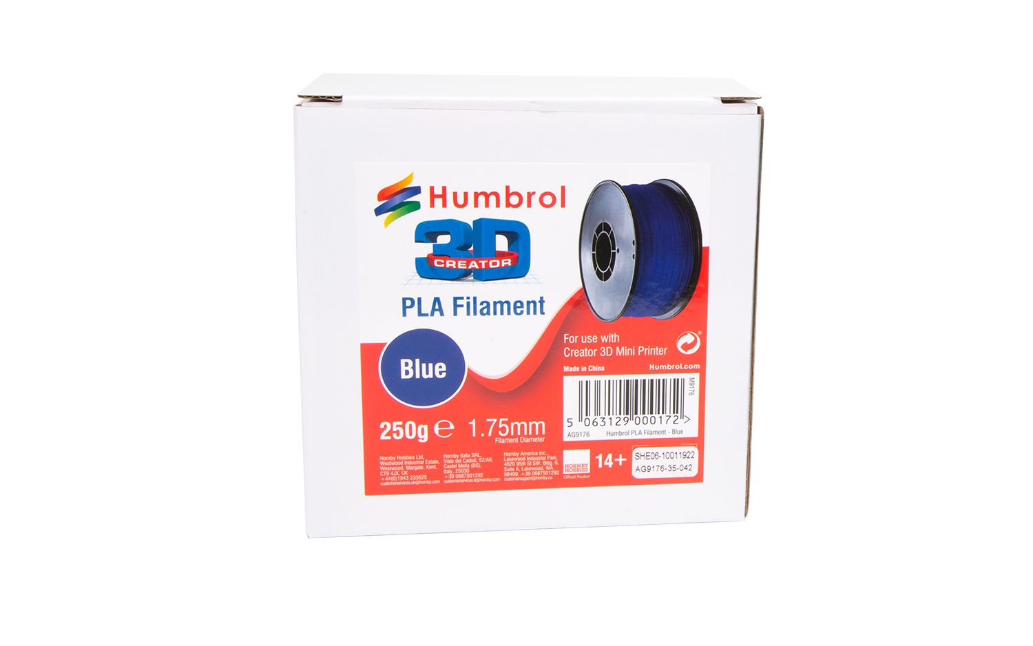 Humbrol AG9176 PLA Filament 'Blauw'