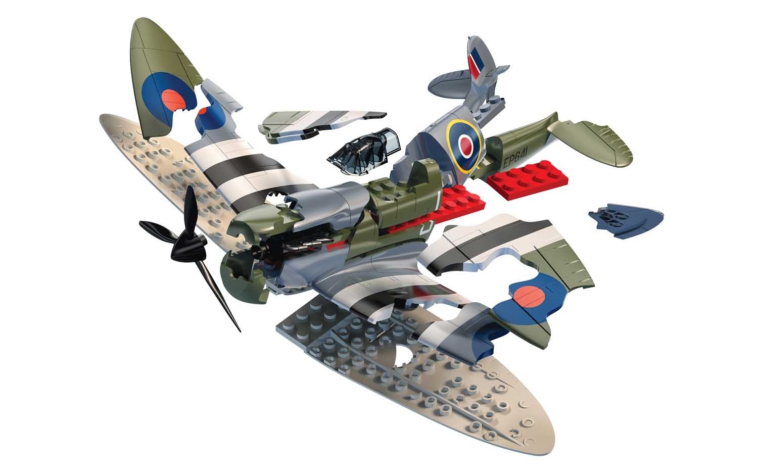 thumbnail image 2 of Airfix Quick Build Spitfire Snap Together Model Kit – J6045 – No Glue Required 2 of 6