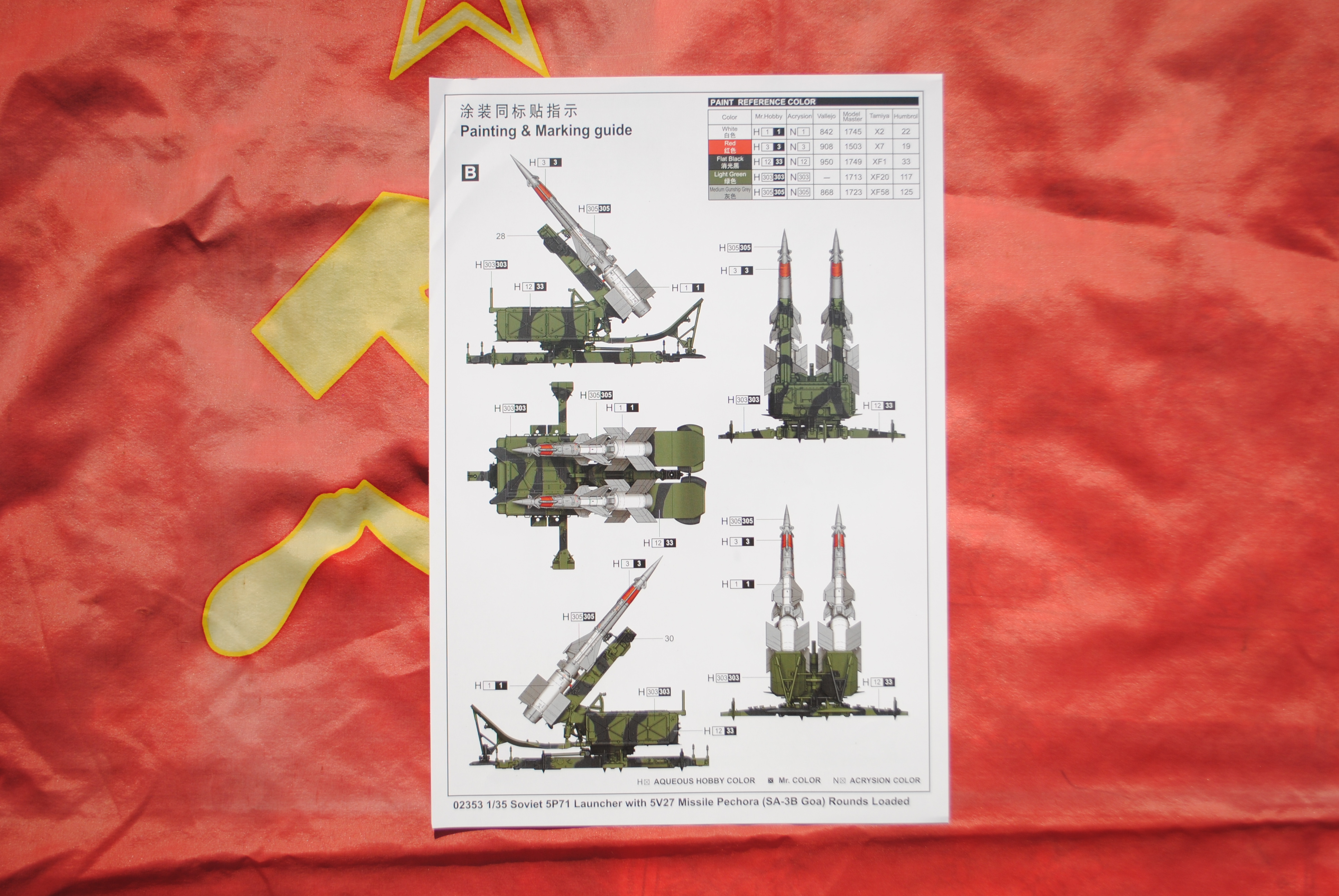 Trumpeter 02353 1/35 Soviet 5P71 Launcher with SA-3B Goa Rounds Loaded