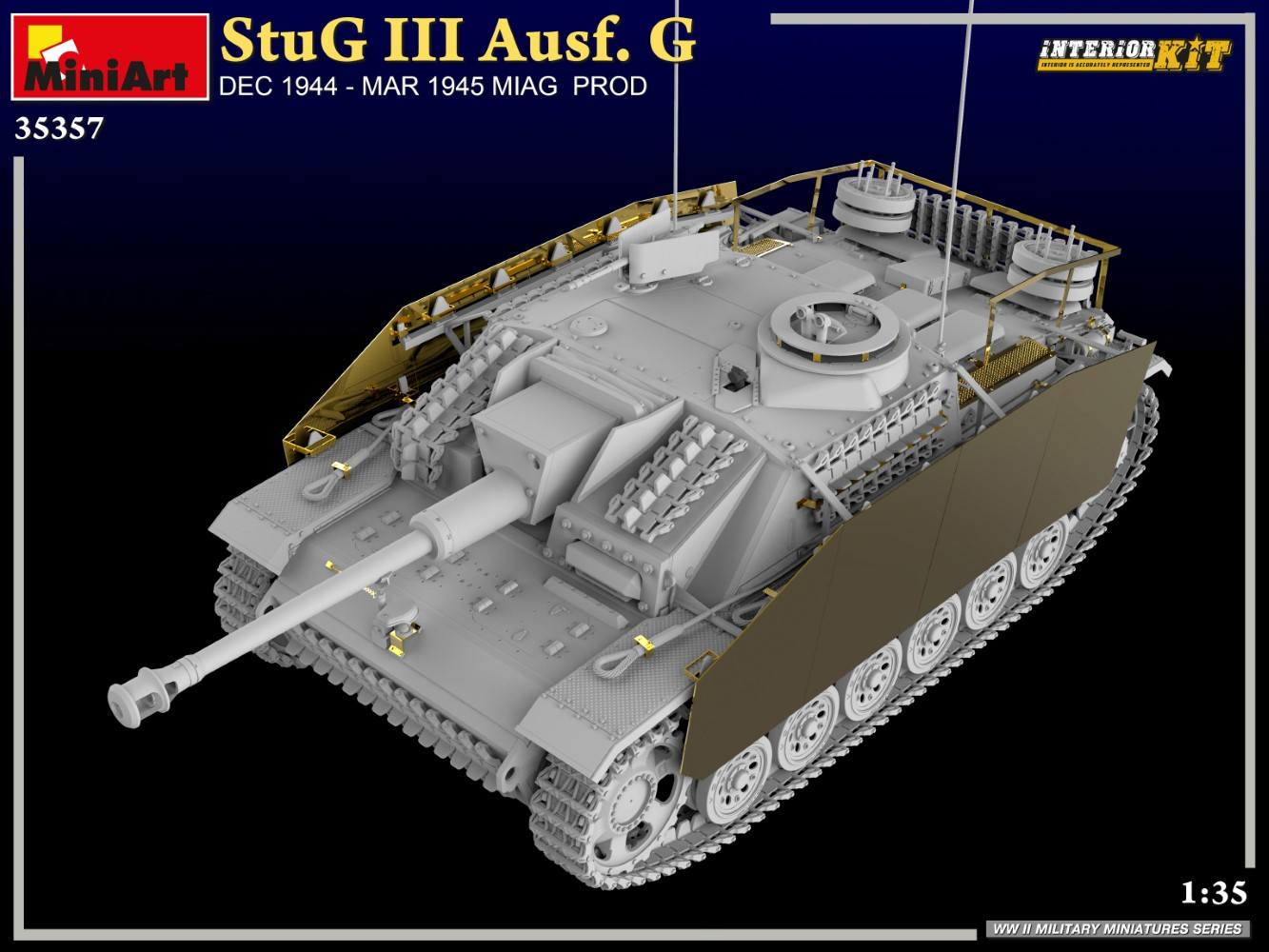 MiniArt 35337 StuG III Ausf. G Dec 1944 - Mar 1945 MIAG Prod Interior Kit