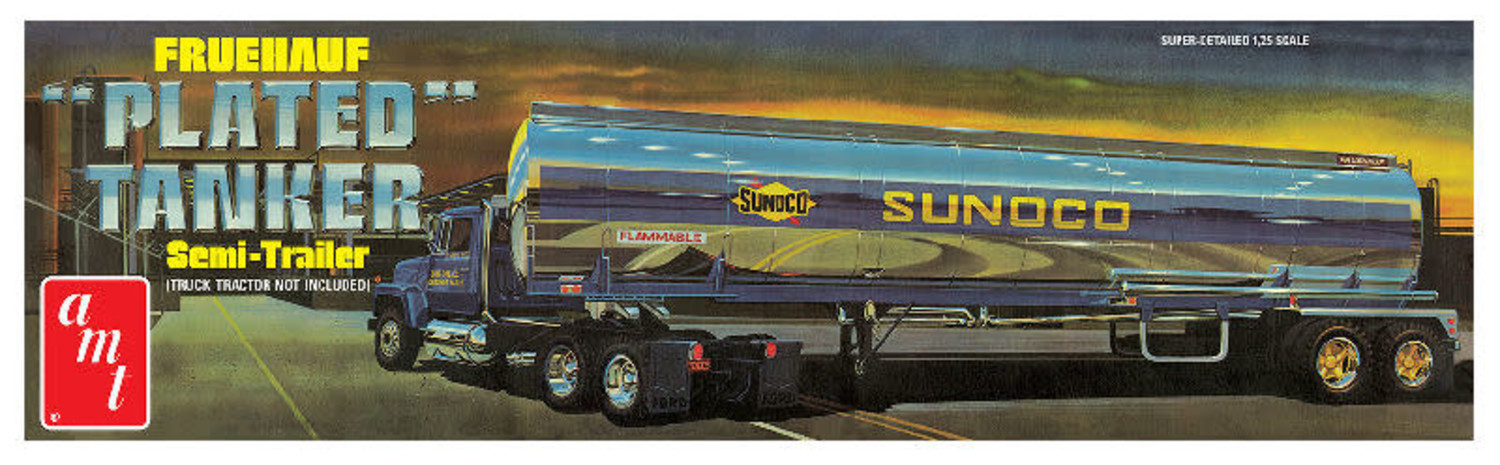 AMT 1239 Sunoco Fruehauf Plated Tanker Trailer