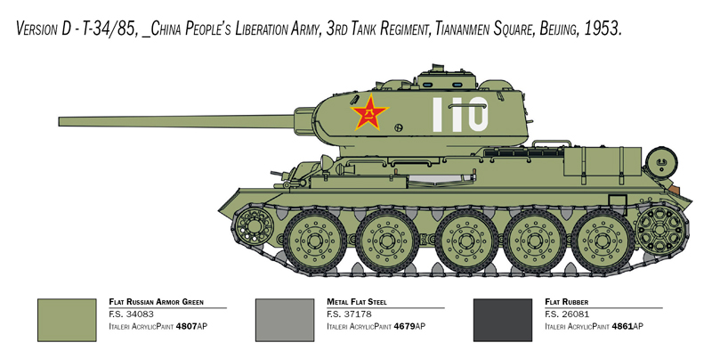Italeri 6585 T-34/85 Korean War
