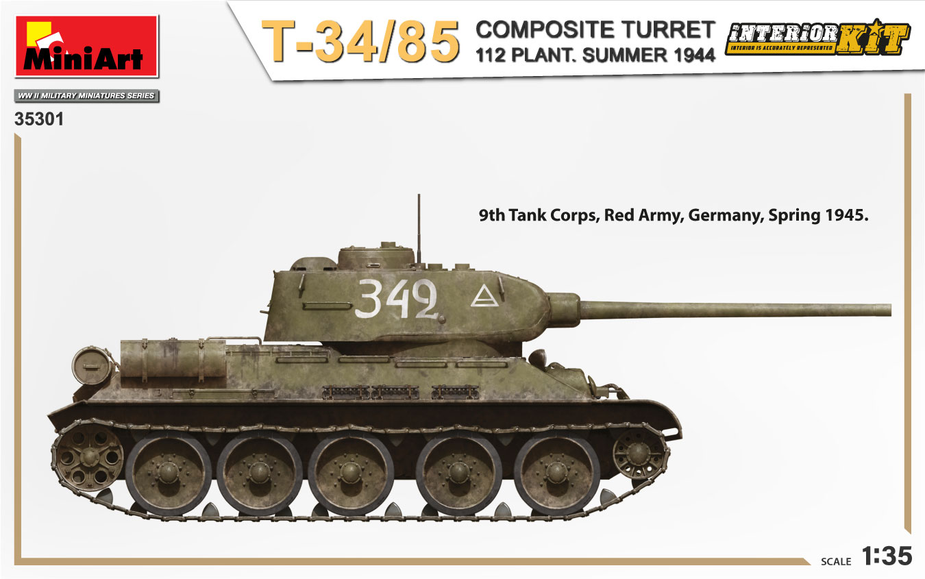 Mini Art 35301 T-34/85 COMPOSITE TURRET 112 PLANT. SUMMER 1944 INTERIOR KIT