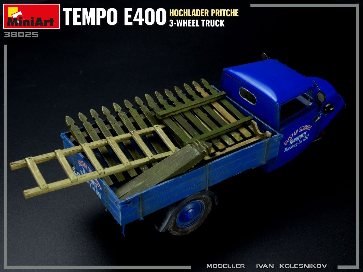 Mini Art 38025 TEMPO E400 HOCHLADER PRITSCHE 3-WHEEL TRUCK