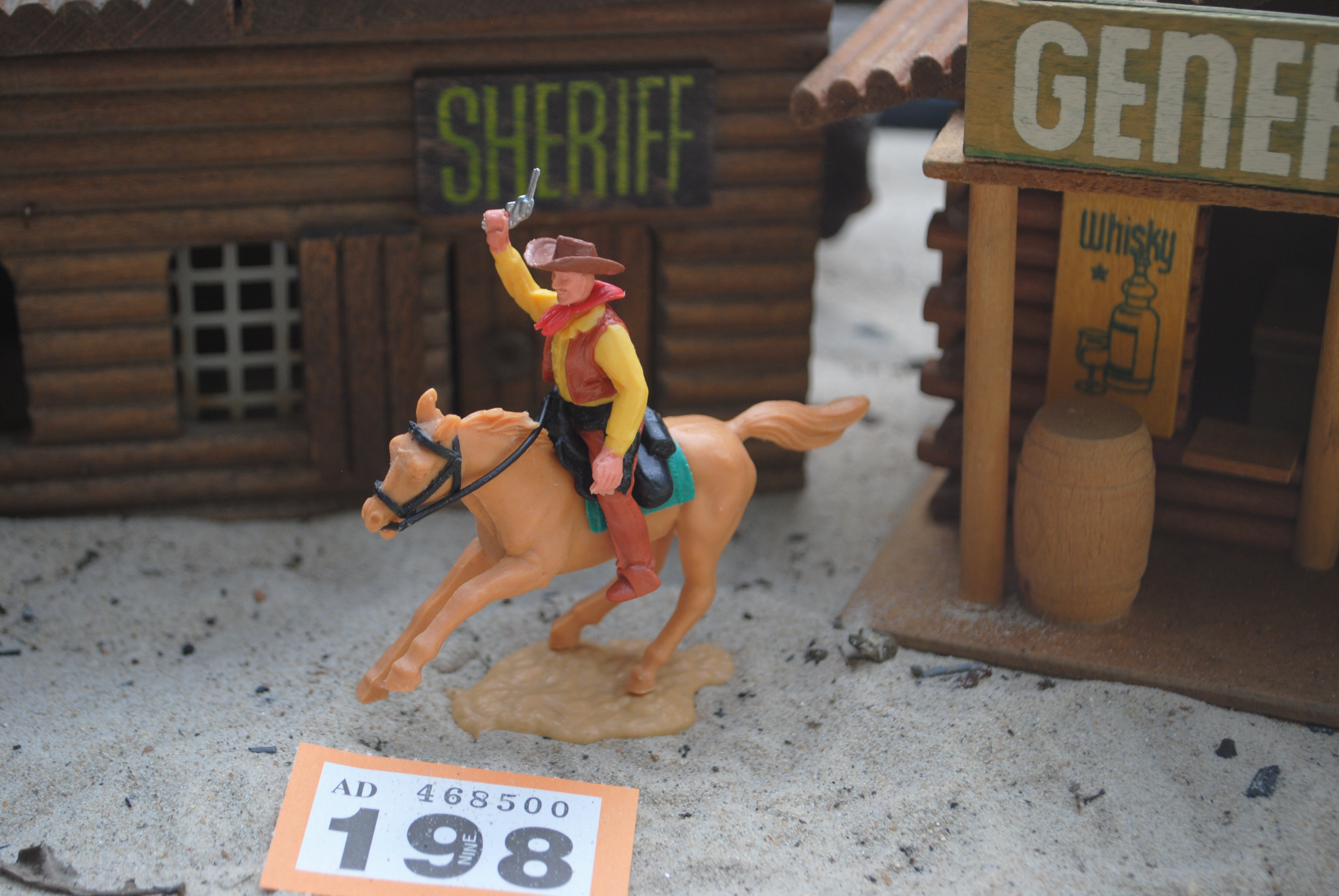 Timpo Toys O.198 Cowboy riding on horse 2nd version
