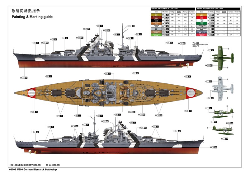 Trumpeter 03702 German BISMARCK Battleship