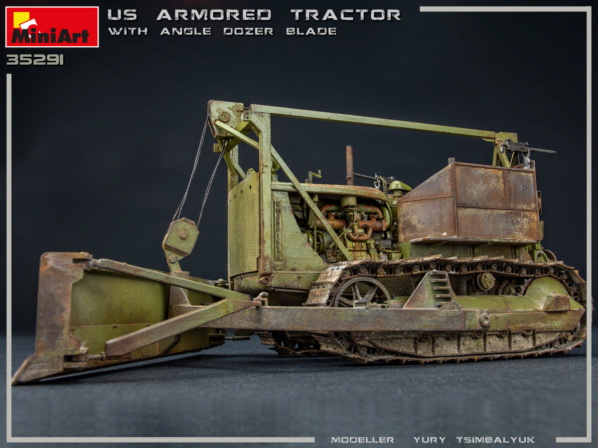 Mini Art 35291 U.S. Armored TRACTOR with Angle Dozer Blade