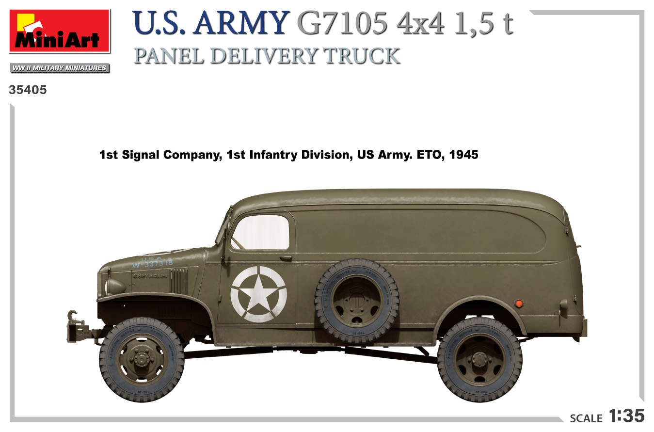 MiniArt 35405 U.S. Army G7105 4x4 1,5 t Panel Delivery Truck