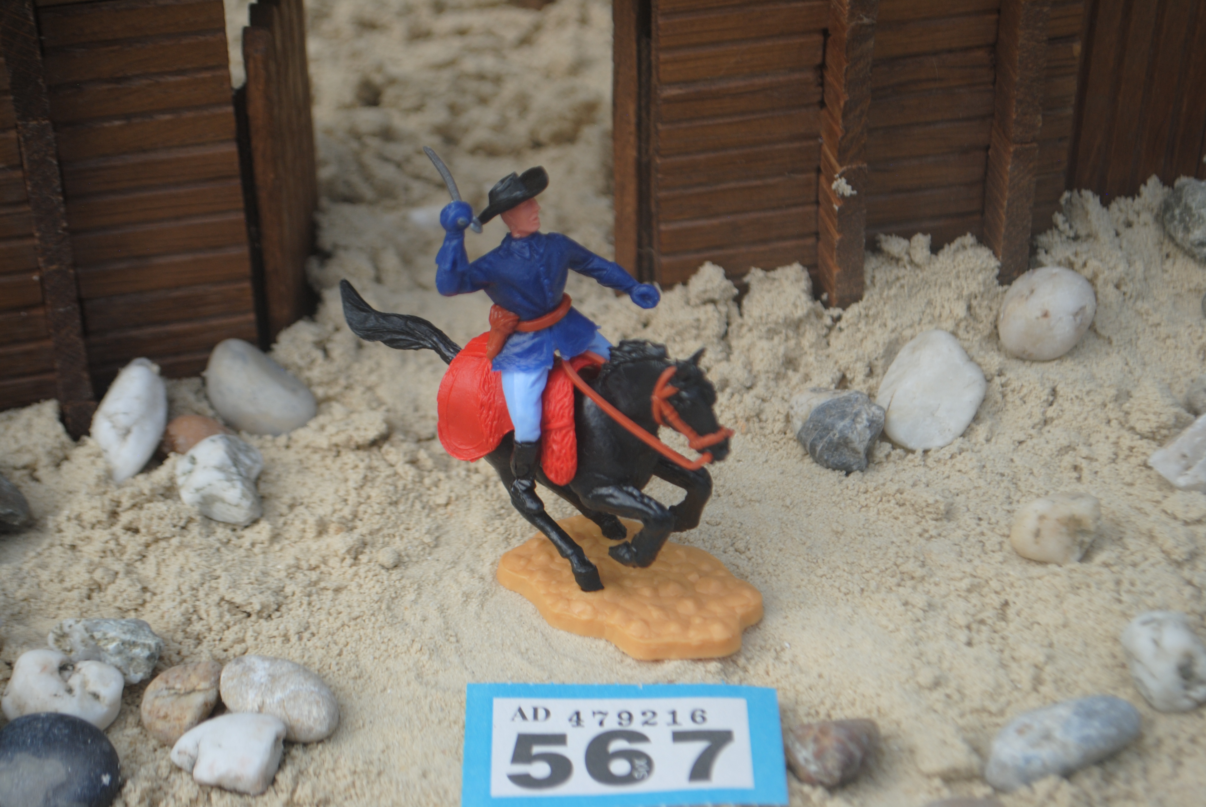 Timpo Toys B.567 Union Army Soldier riding American Civil War / US 7th Cavalry 2nd version 