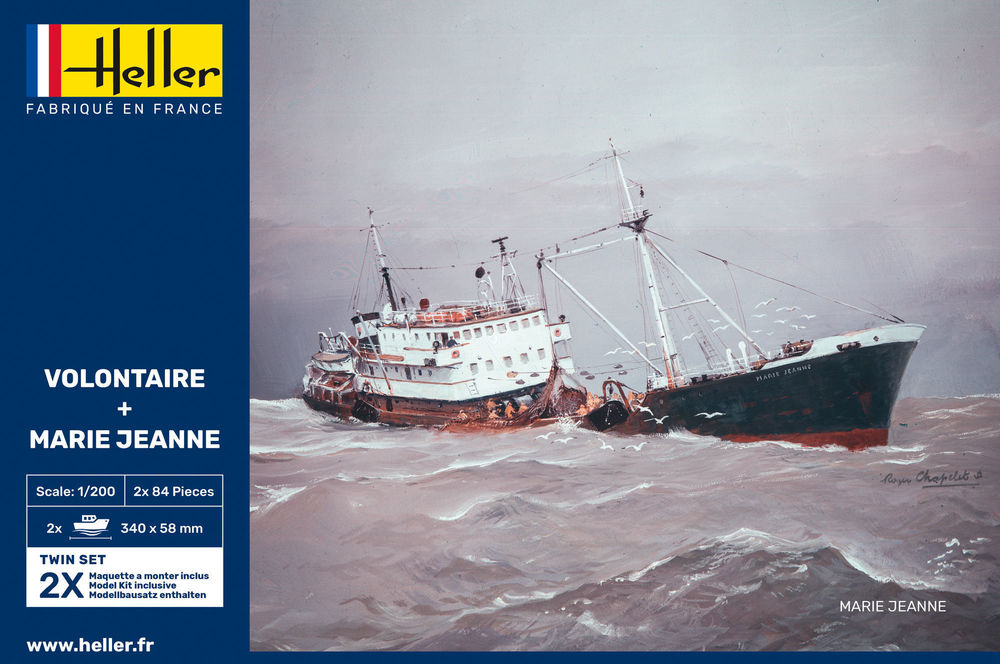 Heller 85604 VOLONTAIRE & MARIE JEANNE trawler
