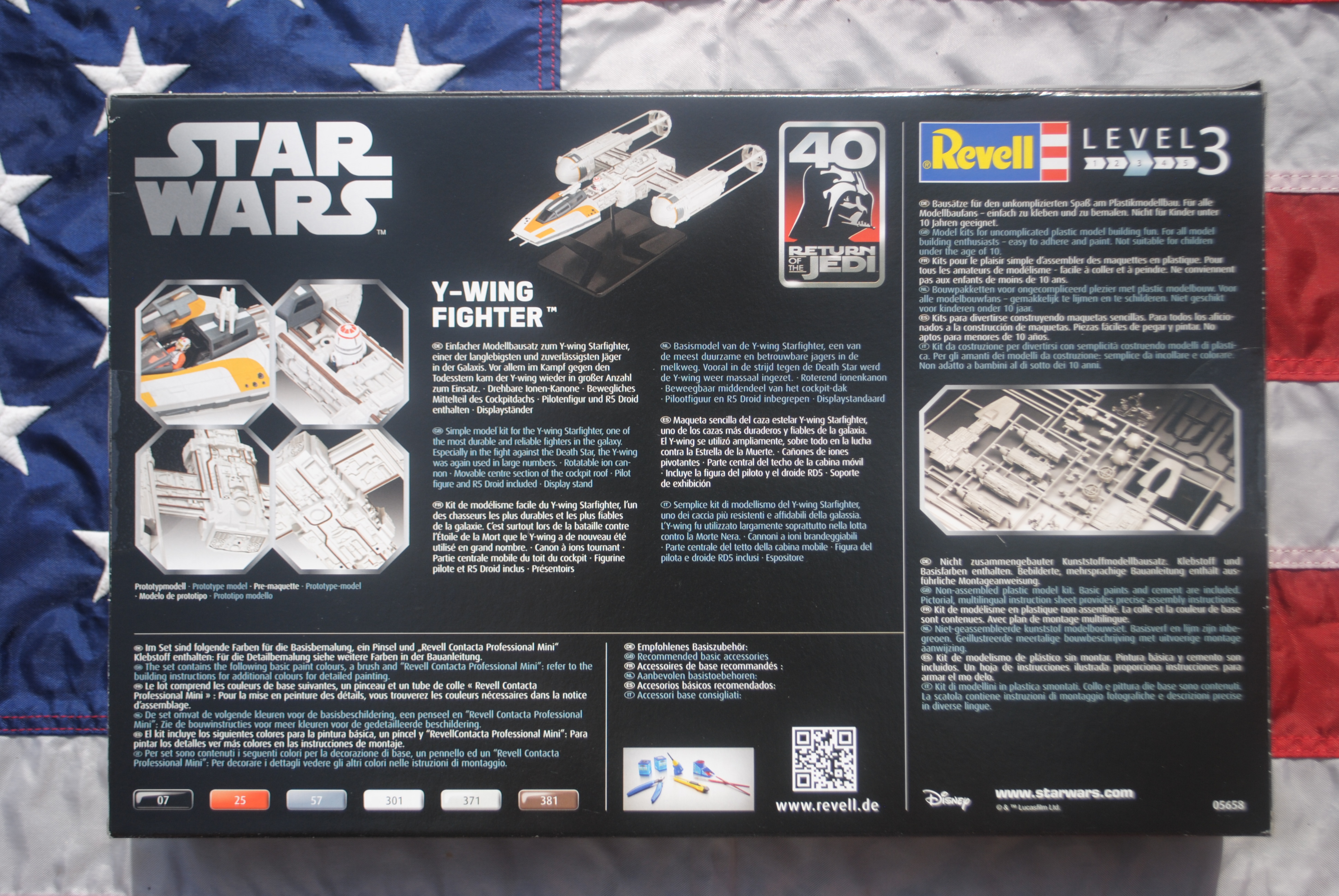 Maquette coffret cadeau Y-wing Fighter avec accessoires de base