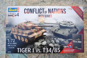 images/productimages/small/conflict-of-nations-wwii-series-tiger-i-vs.-t3485-limited-edition-revell-05655-doos.jpg
