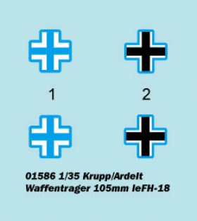 TR01586  German Krupp/Ardelt Waffentrager 105mm LeFH-18